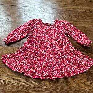 Hanna Andersson Red Polka Dot Tiered Swing Dress